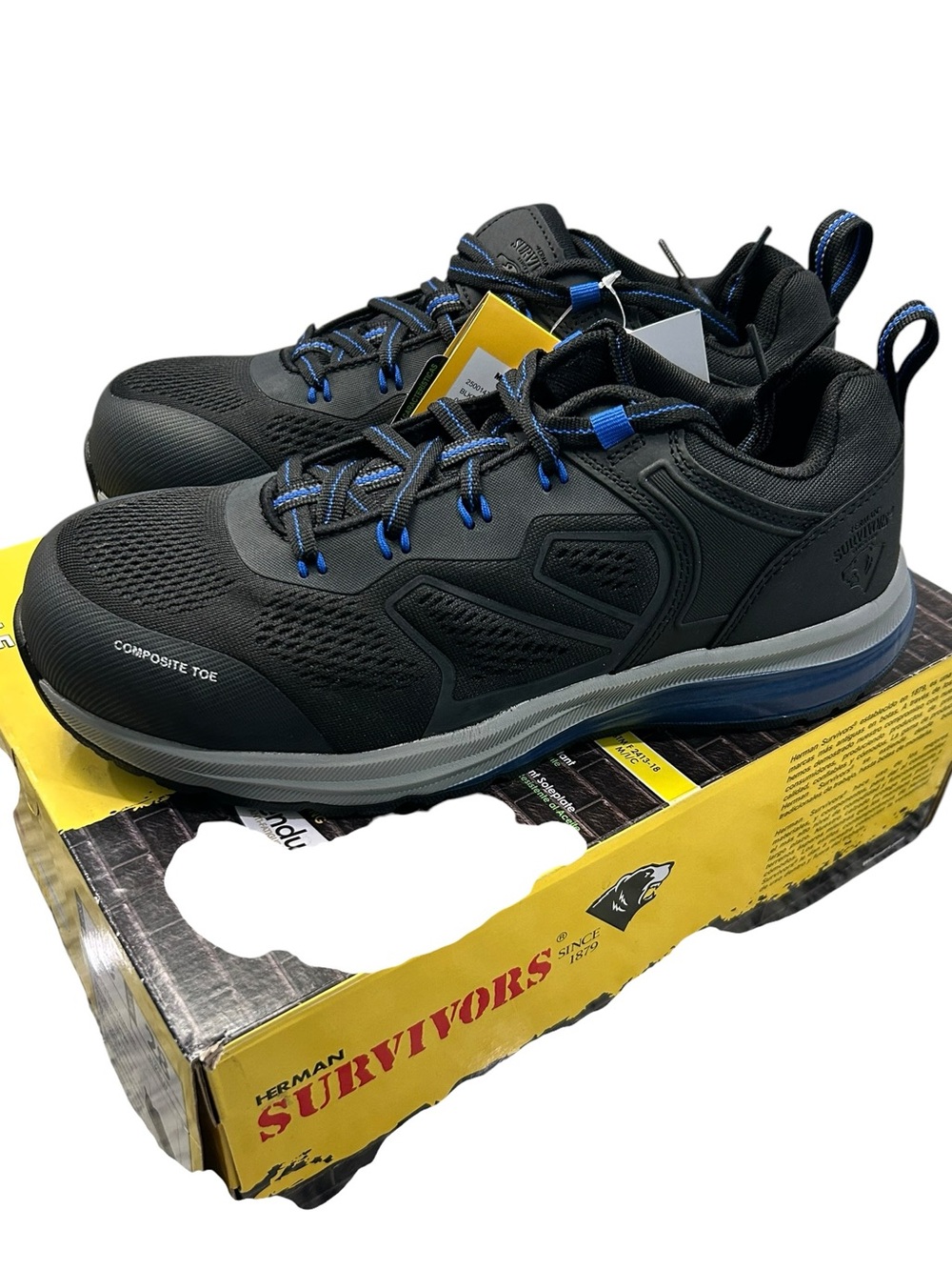 Herman Survivors Cassle Men’s Composite Toe Work Sneakers 9.5 and 10 NWT NWB